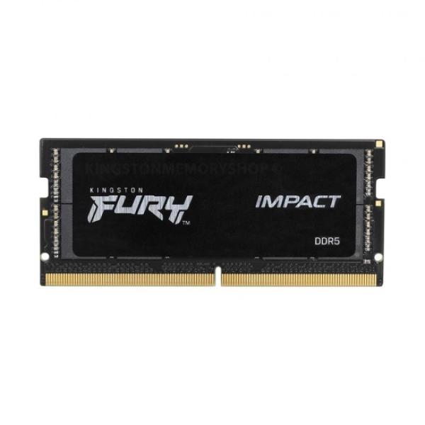 Kingston FURY Impact/ SO-DIMM DDR5/ 16GB/ 6400MHz/ CL38/ 1x16GB/ Black
