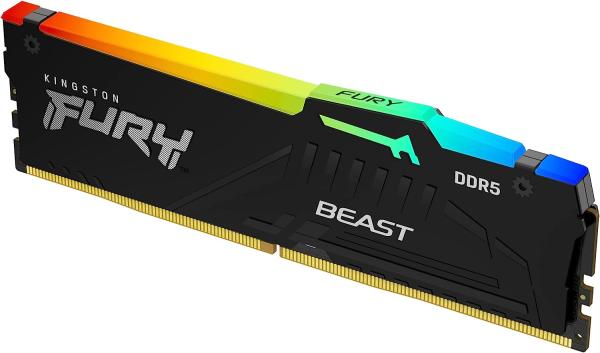 Kingston FURY Beast/ DDR5/ 64GB/ 6000MHz/ CL40/ 4x16GB/ RGB/ Black 