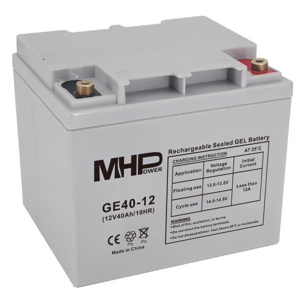 MHPower GE40-12 Gelový akumulátor 12V/ 40Ah