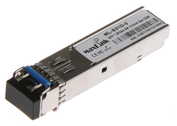 MaxLink 1.25G SFP HP modul, SM, 1310nm, 3km, 2x LC konektor, DDM, HP kompatibilní