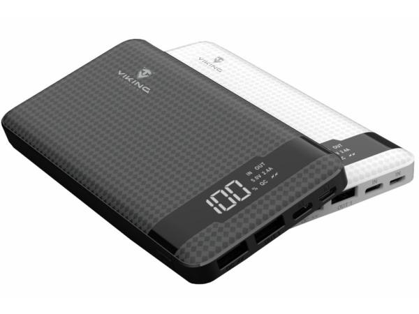 VIKING POWER BANK PN-961PD QC3.0 10000mAh, QUICK CHARGE 3.0, Čierna 