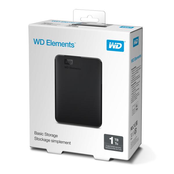WD Elements Portable/ 1, 5TB/ HDD/ Externý/ 2.5"/ Čierna/ 2R 