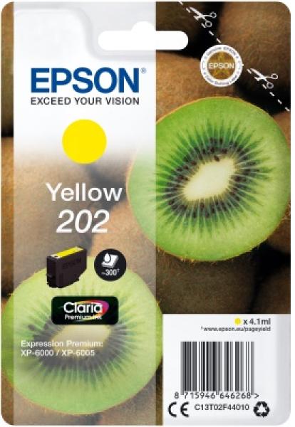 EPSON ink Yellow 202 Premium - singlepack, 4, 1ml, 300s, štandard