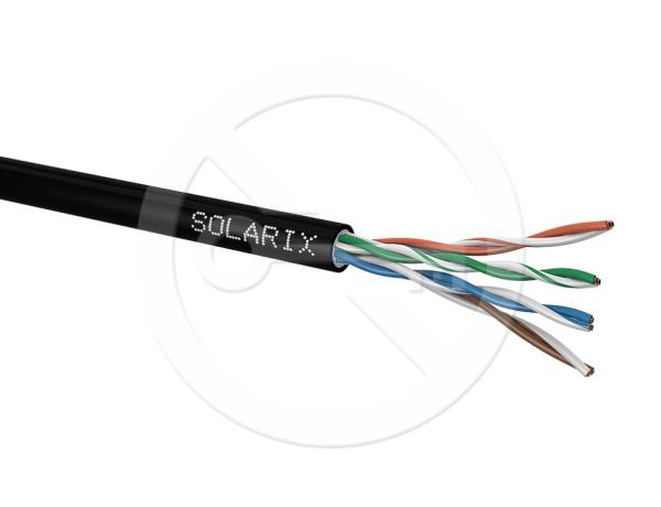 Inštalačný kábel Solarix CAT5E UTP PE Fca vonkajší Gélový 305m/ box SXKD-5E-UTP-PEG