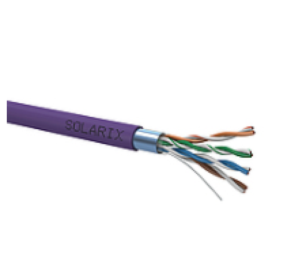 Instalační kabel Solarix CAT5E FTP LSOH Dca-s1, d2, a1 500m/ cívka SXKD-5E-FTP-LSOH