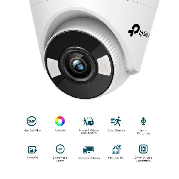 VIGI C430 (4mm) 3MP Full-Color Turret Network cam. 