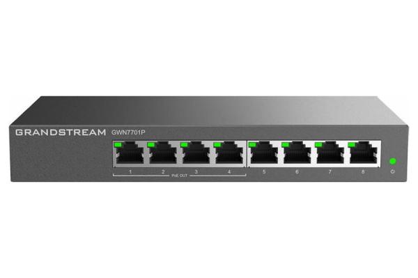 Grandstream GWN7701P Unmanaged Network Switch 8 portov / 4 PoE out