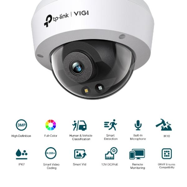 VIGI C230 (4mm) 3MP Full-Color Dome Network Cam 