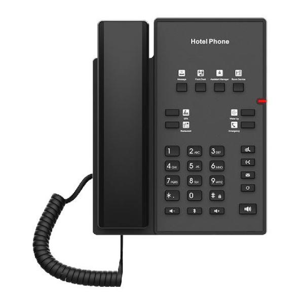 Fanvil H1 hotelový SIP telefón, bez displej, rýchlo voľby, čierny