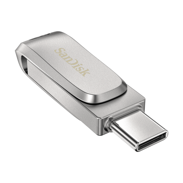 SanDisk Ultra Dual Drive Luxe/ 512GB/ USB 3.0/ USB-A + USB-C/ Strieborná