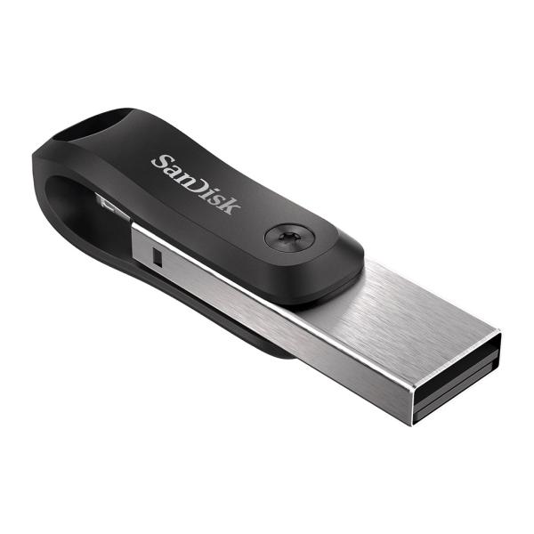 SanDisk iXpand Flash Drive Go/ 256GB/ 300MBps/ USB 3.0/ Lightning + USB-A/ Černá