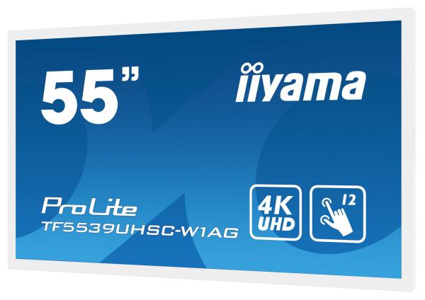 55" iiyama TF5539UHSC-W1AG:IPS, 4K, 500cd/ m2, 24/ 7 