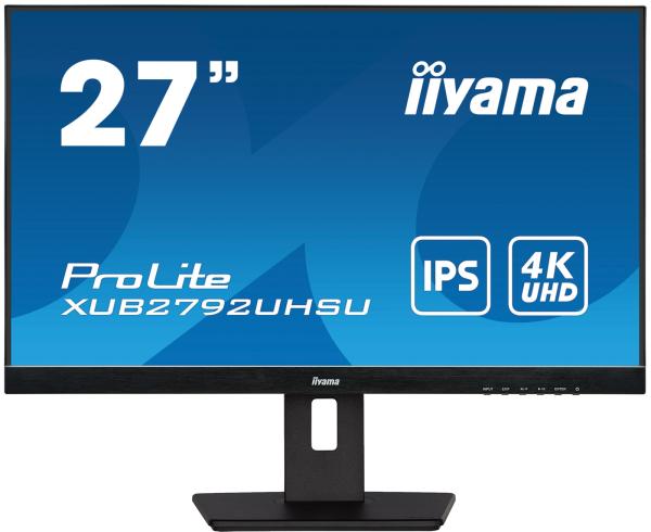 iiyama ProLite/ XUB2792UHSU-B5/ 27"/ IPS/ 4K UHD/ 60Hz/ 4ms/ Black/ 3R