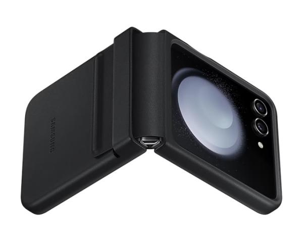 Samsung Zadný kryt z eko kože pre Galaxy Z Flip5 Black 