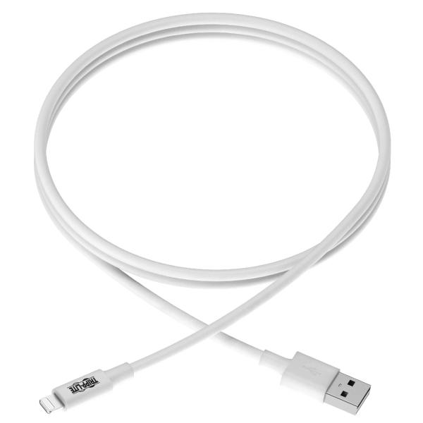 Kábel USB-A 2.0 / Lightning Synchronizácia/ Nabíjanie, MFi Certified, Samec/ Samec, biela, 1.83m 