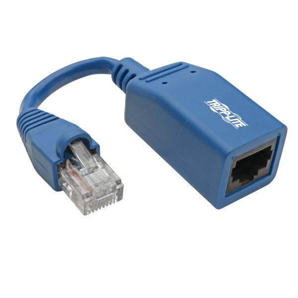 Tripplite Adaptér Ethernet Cable / Cisco Console Rollover Cable (RJ45 Samec/ Samice), modrá, 12.7cm