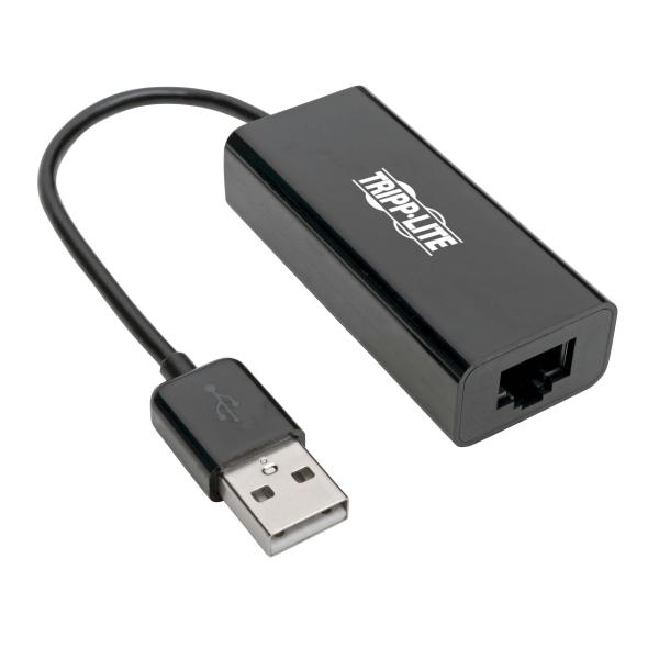 Tripplite Adaptér USB 2.0 / Gigabit Ethernet NIC, 10/ 100Mb/ s, RJ45, černá