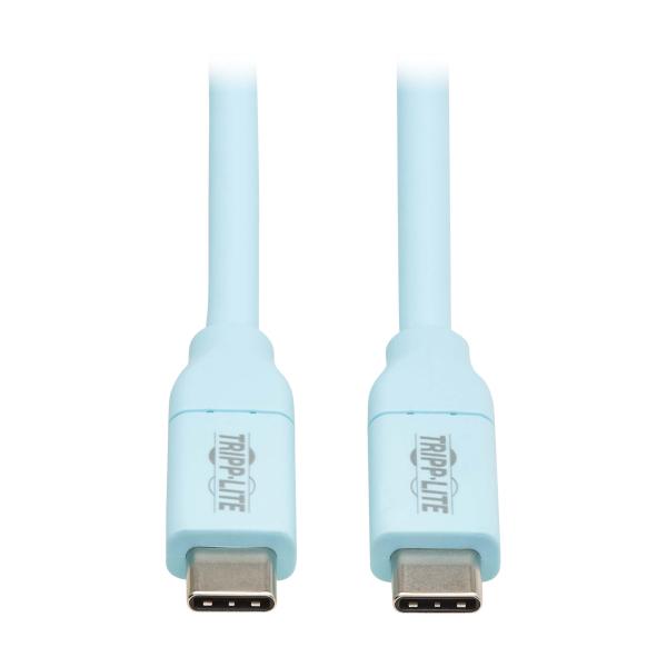 Tripplite Kábel USB-C (Samec / Samec), USB 2.0, Antibakteriálne Safe-IT, ultra flexibilné, sv. modrá, 1.83m