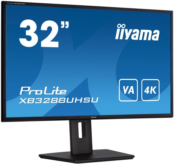 iiyama ProLite/ XB3288UHSU-B5/ 31, 5"/ VA/ 4K UHD/ 60Hz/ 3ms/ Black/ 3R 