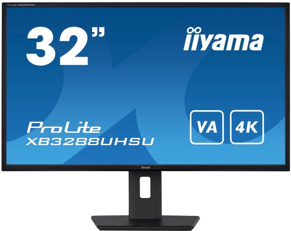 iiyama ProLite/ XB3288UHSU-B5/ 31, 5"/ VA/ 4K UHD/ 60Hz/ 3ms/ Black/ 3R