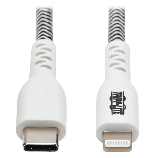 Tripplite Kabel USB-C 2.0 / Lightning, s LED diodou, MFi, (Samec/ Samec), odolný kabel, 3.05m