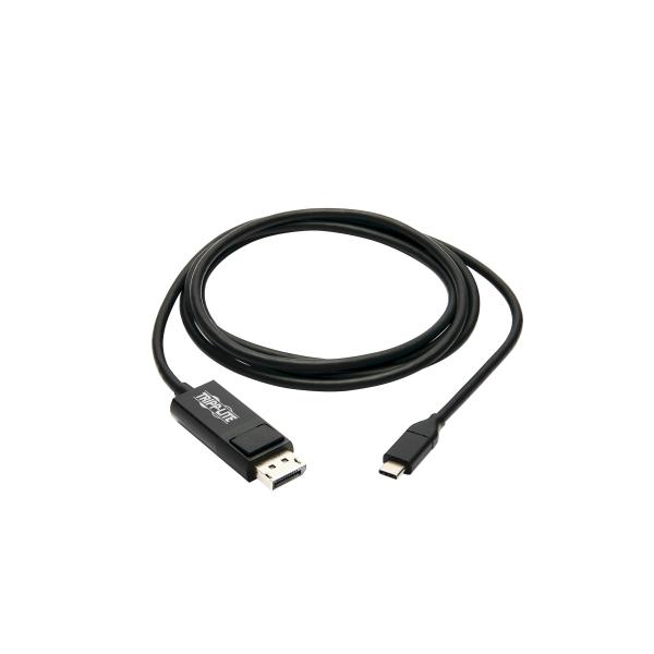 Tripplite Adaptér USB-C/ DisplayPort, uzamykateľný konektor, 4K 60Hz, HDR (Samec/ Samec), kábel 1.8m 