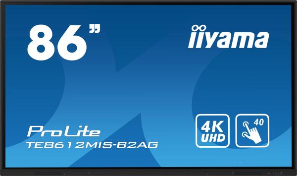 86" iiyama TE8612MIS-B2AG: VA, 4K, USB-C, 40P