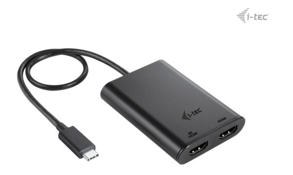 i-tec USB-C Dual 4K/ 60Hz (single 8K/ 30Hz) HDMI Video Adapter 