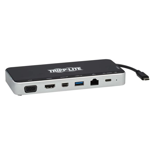 Tripplite Dokovacia stanica USB-C/ 3x displej, HDMI 4K, mDP, VGA, USB3.2 G1, USB-A/ C, GbE, 60W nabíjanie