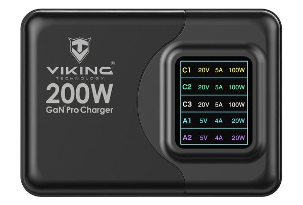 Viking nabíječka USB GaN 200W PD Pro