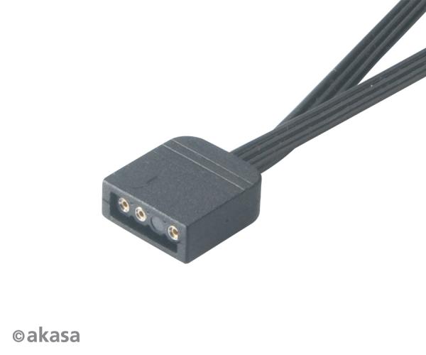 AKASA - RGB LED kabel-splitter adresovatelný 12 cm 