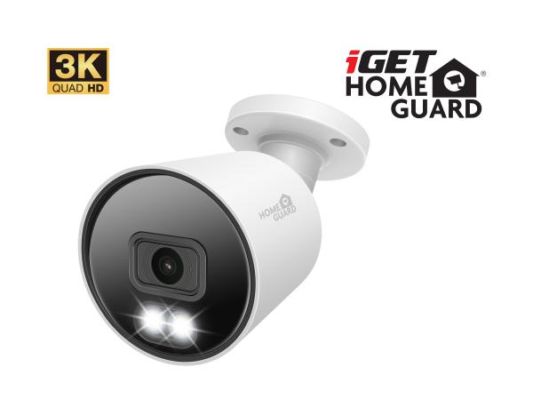 iGET HGPRO858 - CCTV 3K kamera, SMART detekce, IP66, zvuk, IR noční přísvit 40m, LED přísvit 30m 