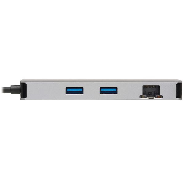 Tripplite Dokovacia stanica USB-C, 2x displej, 4K60Hz HDMI, USB 3.2 G1, USB-A, GbE, pamäť.karta, 100W PD, šedá 