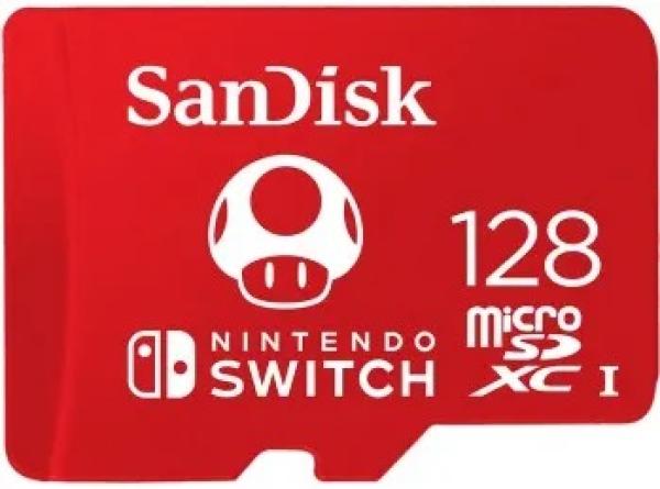 SanDisk Ninendo Switch/ micro SDXC/ 128GB/ 100MBps/ UHS-I U3 / Class 10/ Červená