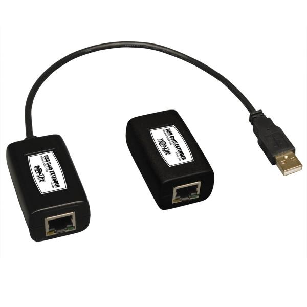Tripplite Extender (prijímač a vysielač), 1-port USB cez Cat5/ Cat6, až 45.72m