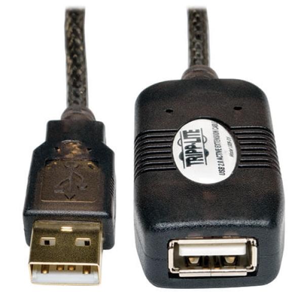 Tripplite Predlžovací kábel aktívny USB-A 2.0 (Samec/ Samice), 4.88m 