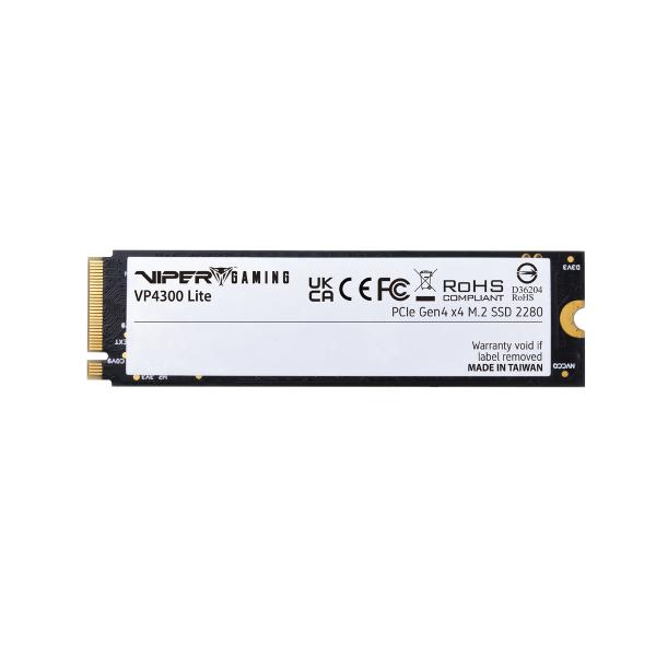 PATRIOT VP4300 Lite/ 4TB/ SSD/ M.2 NVMe/ Čierna/ Heatsink/ 5R 
