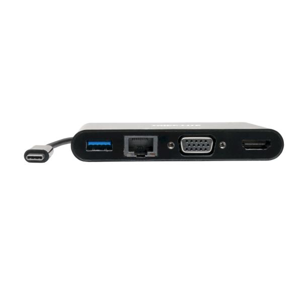 Tripplite Mini dokovacia stanica USB-C/ HDMI, VGA, USB-A, GbE, HDCP, čierna 