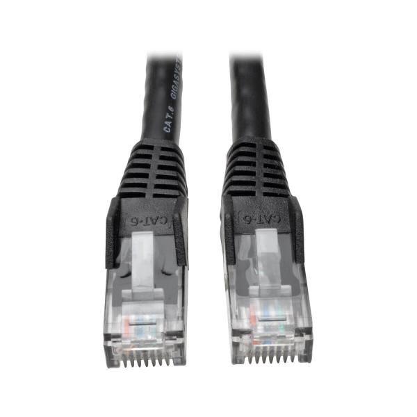Tripplite Ethernetový kábel Cat6 Gigabit Snagless Molded (UTP) (RJ45 Samec/ Samec), čierna, 9.14m
