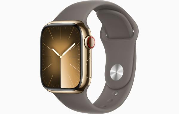 Apple Watch S9 Cell/ 41mm/ Gold/ Sport Band/ Clay/ -M/ L
