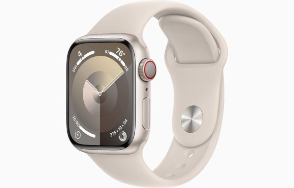 Apple Watch S9 Cell/ 41mm/ Starlight/ Sport Band/ Starlight/ -S/ M