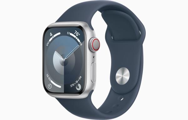 Apple Watch S9 Cell/ 41mm/ Silver/ Šport Band/ Storm Blue/ -S/ M