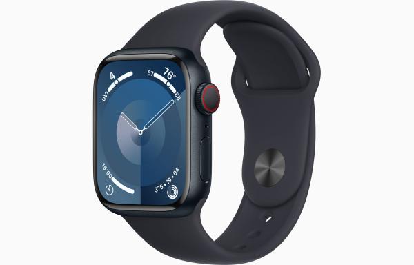 Apple Watch Series 9 GPS + Cellular 45mm Midnight Aluminium Case with Midnight Sport Band - S/M