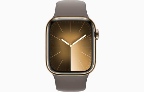 Apple Watch S9 Cell/ 45mm/ Gold/ Sport Band/ Clay/ -M/ L 