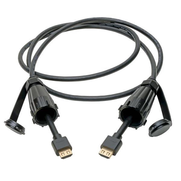 Tripplite Kabel HDMI vysokorychlostní + Ethernet, 4K, odolný IP68 (Samec/ Samec), černá, 1.83m 
