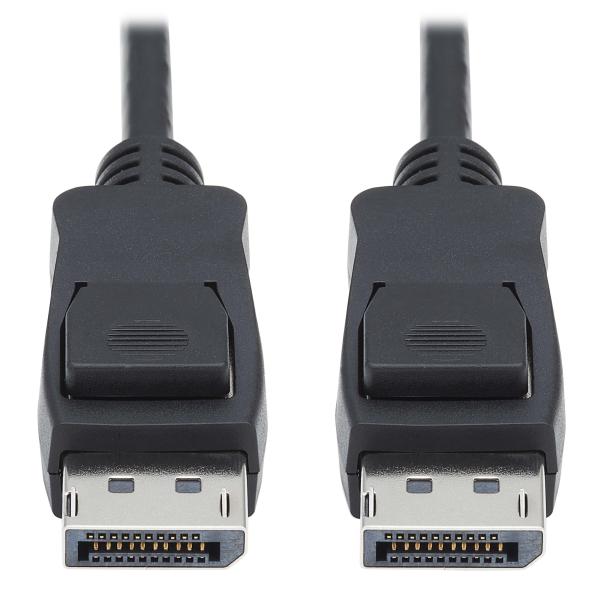 Tripplite Kábel DisplayPort 1.4 so západkou, UHD 8K, HDR, 4:2:0, HDCP2.2, (Samec/ Samec), čierna, 1.83m