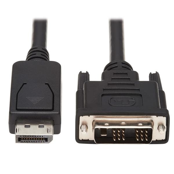 Tripplite Video kabel DisplayPort s aretací/ DVI Single Link(Samec/ Samec), Atibakt.Save-IT, černá, 1.8m