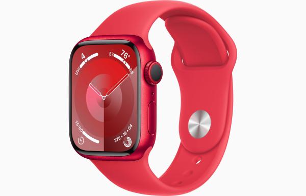 Apple Watch Series 9 GPS 41mm (PRODUCT)RED Aluminium Case with (PRODUCT)RED Sport Band - S/M