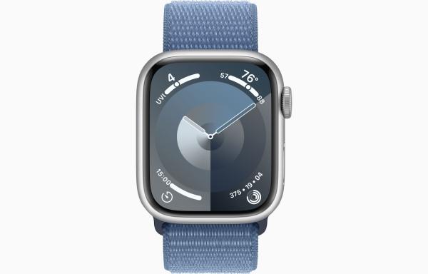 Apple Watch S9/ 45mm/ Silver/ Šport Band/ Winter Blue 