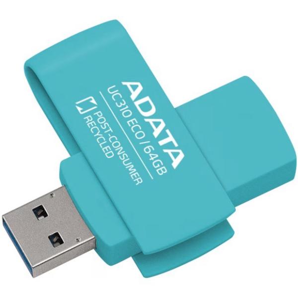 ADATA UC310 ECO/ 64GB/ USB 3.2/ USB-A/ Zelená 